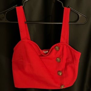 Red crop top